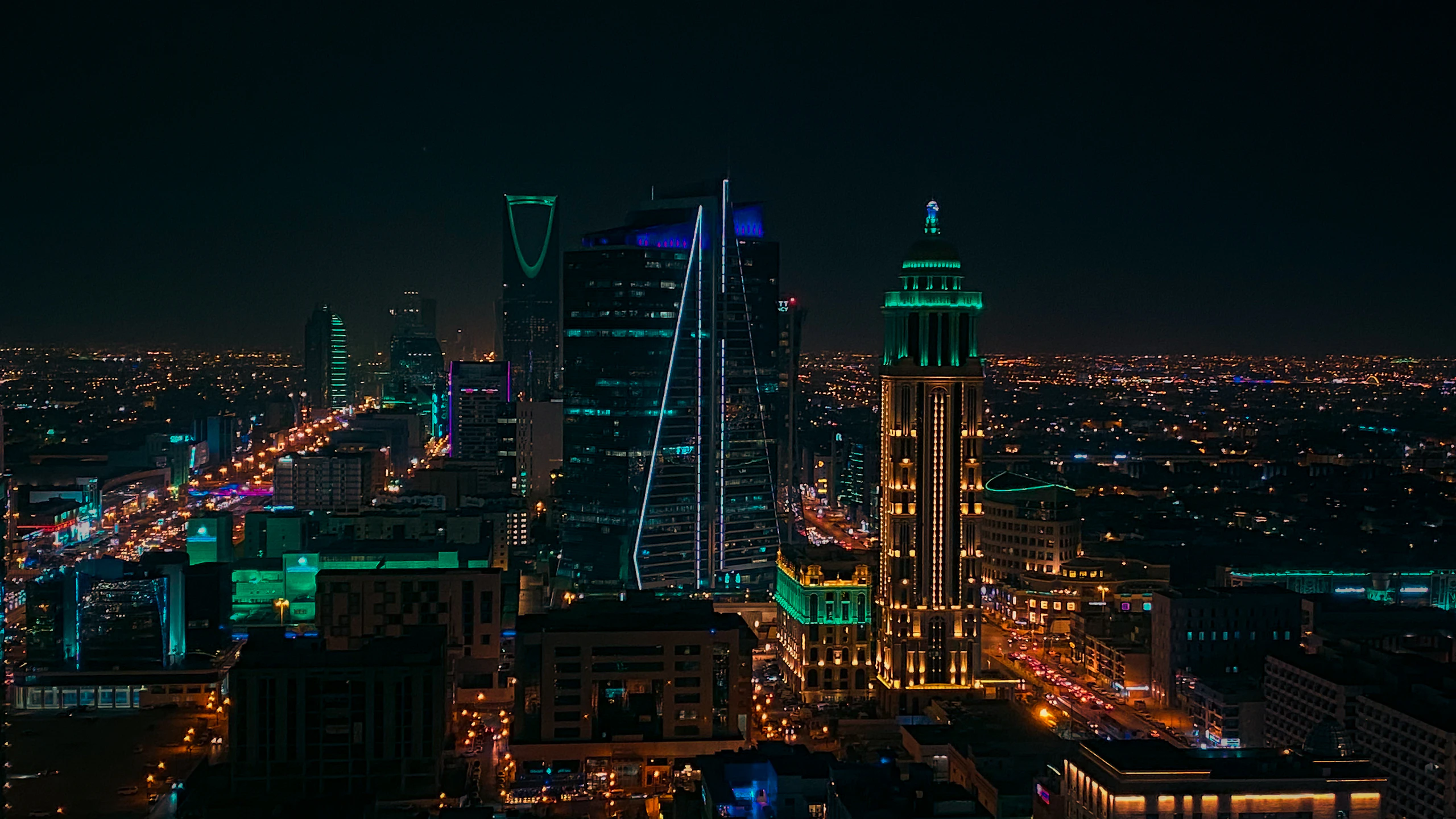 Riyadh skyline at night