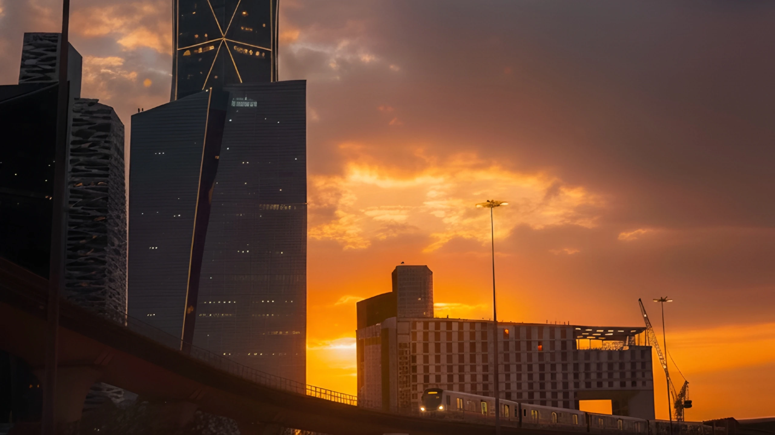 Riyadh towers at sunset